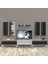 Eko 8d Mdf Silver Tv Ünitesi Tv Sehpası - Beyaz - Siyah 2