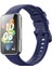 Huawei Band 7 / Honor Band 7 Koyu Mavi Için Silikon Saat Band 1
