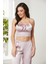 Kadife Saten 3'lü Pijama Takım - 2075 4