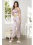 Kadife Saten 3'lü Pijama Takım - 2075 5