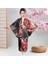 Kemerli Desenli Japon Tarzı Çocuk Kimono L - Siyah (Yurt Dışından) 4