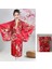 Kemerli Çiçek Desenli Japon Tarzı Çocuk Kimono L - Kırmızı (Yurt Dışından) 3