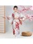 Kemerli Çiçek Desenli Japon Tarzı Çocuk Kimono L - Beyaz (Yurt Dışından) 4