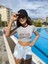 Corea Newyork Baskı Nakış Işleme Detaylı Crop T-Shirt 2