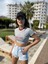 Corea Newyork Baskı Nakış Işleme Detaylı Crop T-Shirt 4