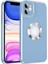 - Apple iPhone 12 - Kılıf Kamera Korumalı Parlak Logo Gösteren Kongo Kapak - Mavi 1
