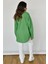 Yeşil Oversize Basic Cepli Poplin Gömlek MG1530 3