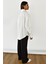 Beyaz Oversize Basic Cepli Poplin Gömlek MG1530 3