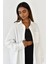 Beyaz Oversize Basic Cepli Poplin Gömlek MG1530 4