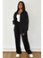 Siyah Oversize Basic Cepli Poplin Gömlek MG1530 2
