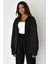 Siyah Oversize Basic Cepli Poplin Gömlek MG1530 3