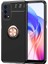 Oppo A55 4g Kılıf Autofocus Shockprof Ravel Yüzüklü Standlı Slikon Kapak Siyah RGold 1