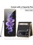 Samsung Galaxy Z Flip3 5g Serin Siyah Için Gkk Güzellik Çantası Deri Kılıf 2