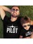 Pilot/co-Pilot Baba Çocuk T-Shirt Aile Kombin - Siyah 1