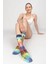 Smile - Dye Unisex Batik Desenli Dikişsiz Tenis Çorap - Happiness 4