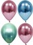 Pembe-Mavi-Yeşil Krom Balon 40 Adet 1
