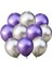 Gümüş-Mor Krom Balon 10 Adet 1