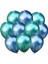 Mavi-Yeşil Krom Balon 50 Adet 1
