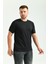 Erkek Likralı Siyah Bisiklet Yaka Kısakollu Tişört 3