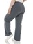 Büyük Beden Beli Lastikli Boru Paça Dalgıç Koyu Gri Pantolon 3