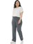 Büyük Beden Beli Lastikli Boru Paça Dalgıç Koyu Gri Pantolon 4
