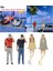 1:64 Yarış Madalya Mini Figür Insanlar Grup Araba Senaryo Modeli Ayarla Oyuncaklar Turuncu (Yurt Dışından) 5