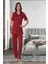 Vişne Dantelli Hamile Lohusa Pijama Takımı 1