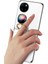 Huawei P50 Pocket Kılıf Şeffaf Sert Pvc Kenar Renkli Ring Siyah 2