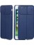 Casestreet Apple iPhone 7 Plus Kılıf Kamera Sürgülü Deri Dokulu Mat Silikon+Nano Glass Koruyucu Lacivert 1