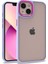 Casestreet Apple iPhone 13 Kılıf Flora Sert Silikon Arkası Cam Şeffaf Mor 1