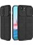 Casestreet Xiaomi Redmi Note 10 Kılıf Kamera Sürgülü Deri Dokulu Mat Silikon+Nano Glass Koruyucu Siyah 1