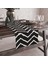 Siyah Zigzag Desenli Dijital Baskılı Runner 140X40 1