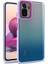 Xiaomi Redmi Note 10 Kılıf Flora Sert Silikon Arkası Cam Şeffaf Mor 1