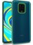 Xiaomi Redmi Note 9 Pro Flora Sert Silikon Arkası Cam Şeffaf Yeşil 1