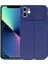 Apple iPhone 11 Kılıf Kamera Sürgülü Deri Dokulu Mat Silikon+Nano Glass Koruyucu Lacivert 1