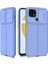 Xiaomi Redmi 9c Kılıf Kamera Sürgülü Deri Dokulu Mat Silikon+Nano Glass Koruyucu Mor 1