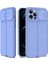 Apple iPhone 12 Pro Max Kılıf Kamera Sürgülü Deri Dokulu Mat Silikon+Nano Glass Koruyucu Mor 1