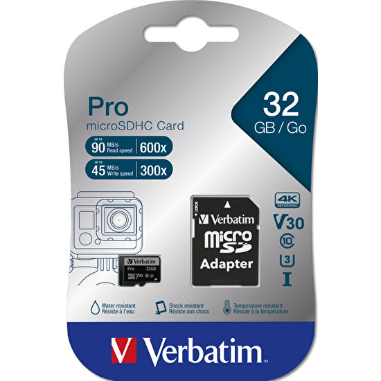 Verbatim Micro Sdhc 32GB Pro Class 10 Hafıza Kartı