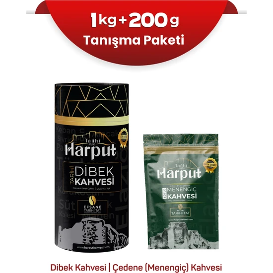 Tarihi Harput 1516 1kg Dibek Kahvesi + 200G Menengiç (Çedene) Kahvesi