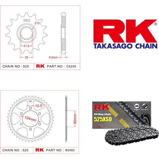 RK Kawasaki Z 1000 Rk XRing Zincir Dişli Set 525 Xso 15/42T Fiyatı