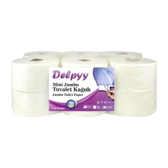 Delpyy Mini Jumbo Tuvalet Kağıdı 12 Rulo 2,5 kg