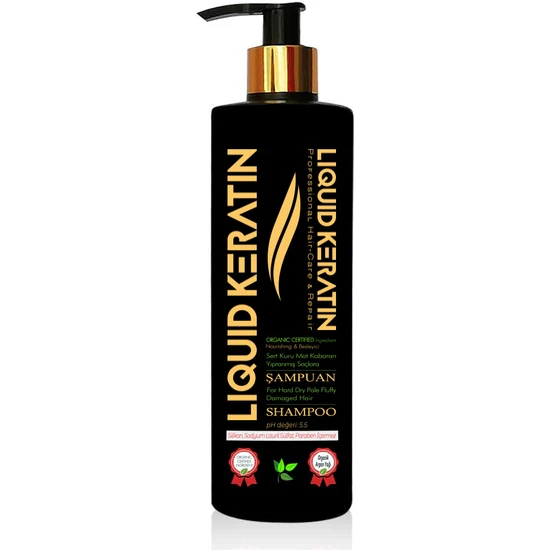 Liquid Keratin Kuru Mat Sert Saçlara Keratin Şampuanı 350ML (Malibu Şampuan)