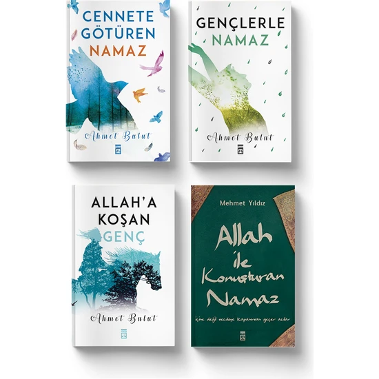 Gençlerle Namaz Kitap Seti (4 Kitap) (Cennete Götüren Namaz - Gençlerle Namaz - Allaha Koşan Genç - Allah ile Konuşturan Namaz)