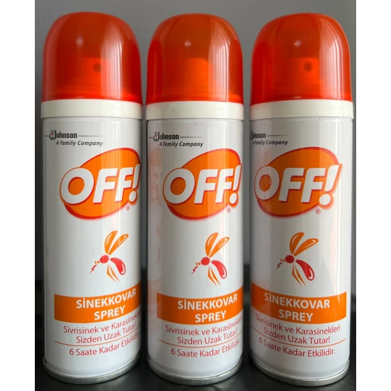 Off Sivrisinek ve Sinek Kovar Sprey 100 Ml. 3 Adet