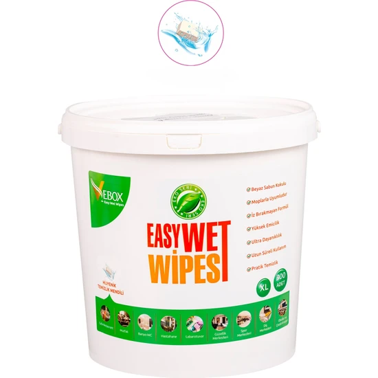 Vebox Easy Wet Wipes Kova Islak Mendil Beyaz Sabun Kokulu Eko 300'lü