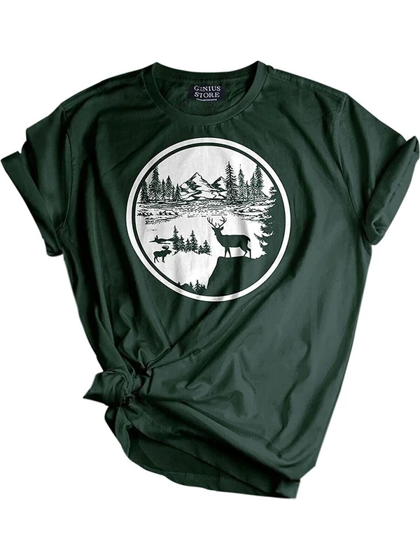 Genius Store Erkek Tişört Baskılı Outdoor T-Shirt-Ceylan Mazara