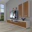Eko 5220D Slm Tv Ünitesi Tv Sehpası - Beyaz - Ceviz 1