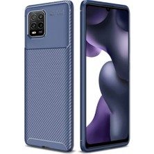 Kvy Xiaomi Mi 10 Lite Karbon Görünüm Negro Silikon Kılıf Ekran Koruyucu