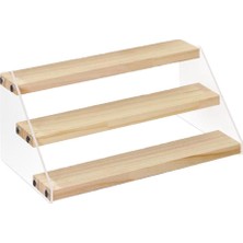 Vogue Element Akrilik Ahşap Ekran Stand Koleksiyon Organizatör Raf 3 Katman 7.9inch Genişlik (Yurt Dışından)