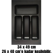 Anda Kaşıklık 34X49 Desenli Siyah